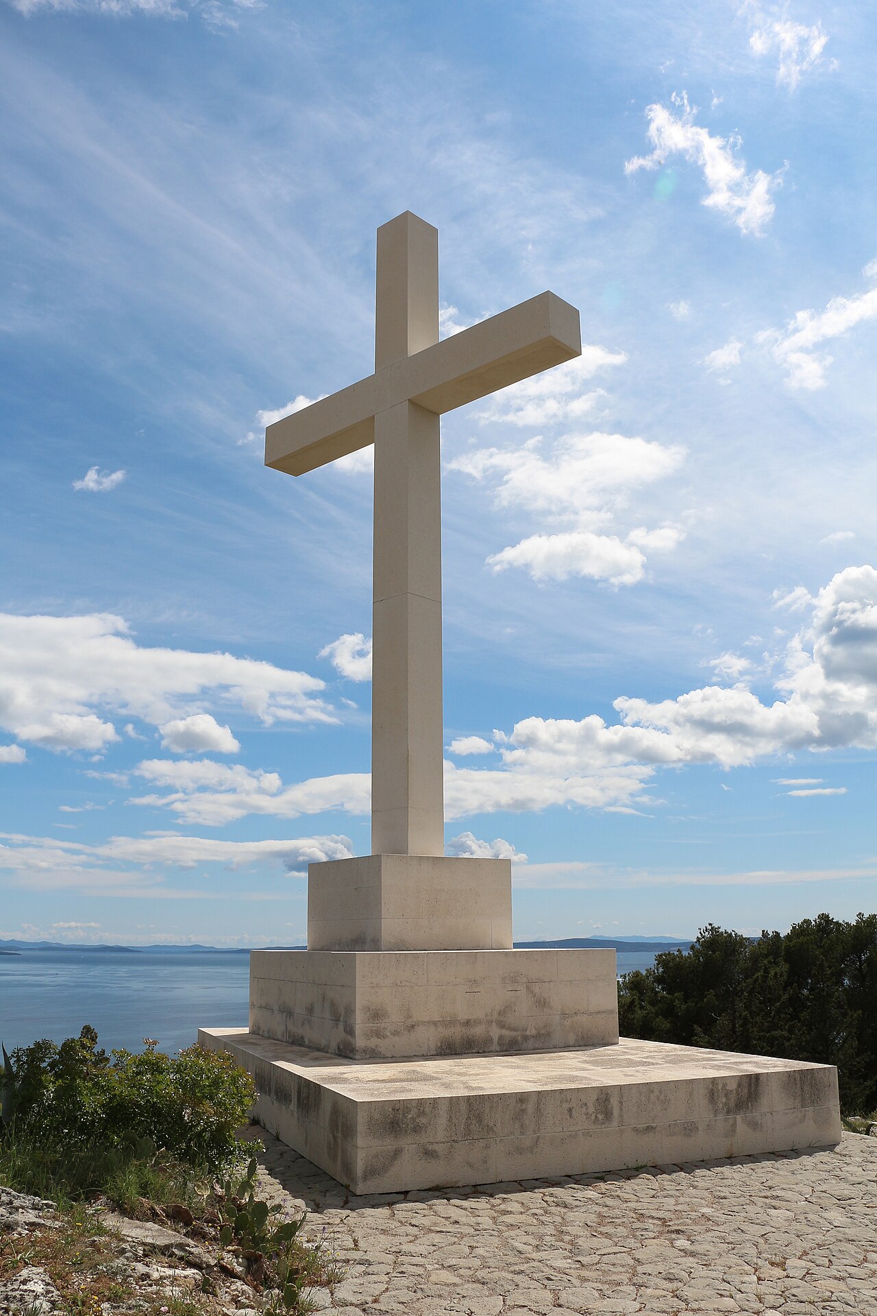A photograph of Cross on Marjan