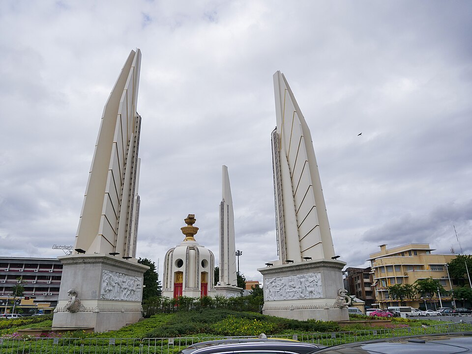 A photograph of Democracy Monument