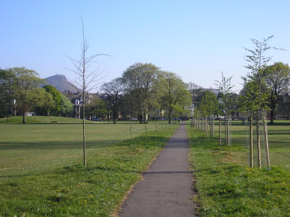 A photograph of Leith Links