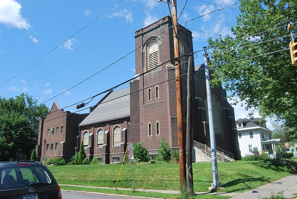 A photograph of Calvary Methodist Episcopal Church