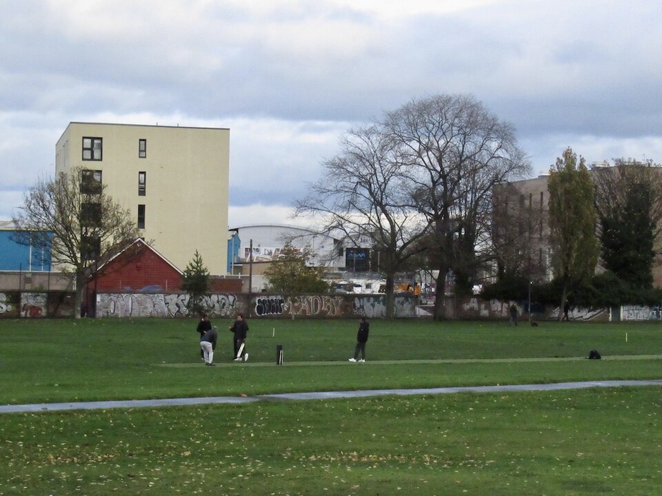 A photograph of Leith Links