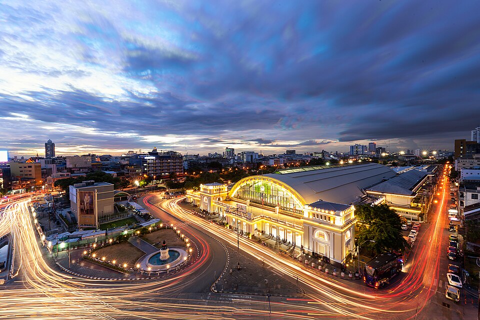 A photograph of Hua Lamphong railway station
