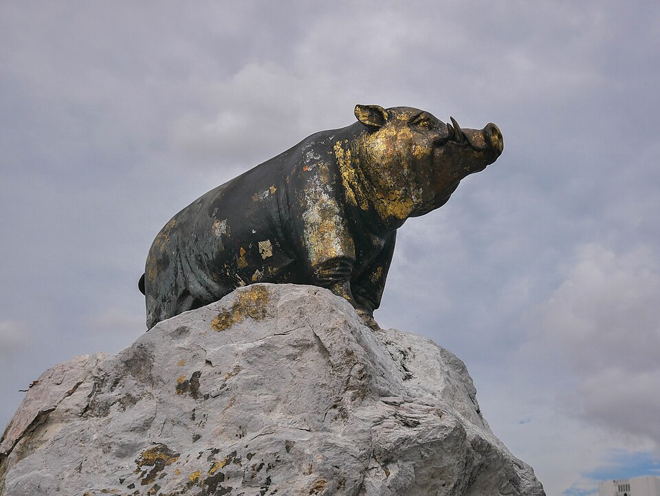 A photograph of Saha Chat monument