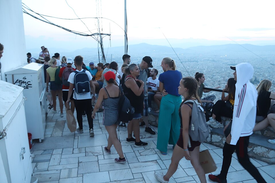 A photograph of Mount Lycabettus