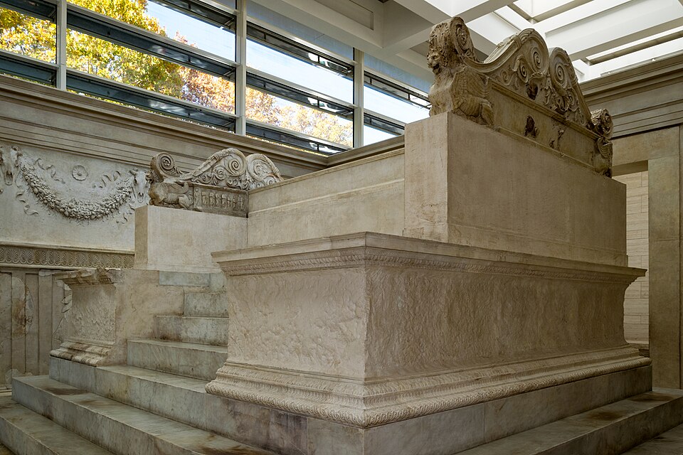 A photograph of Ara Pacis