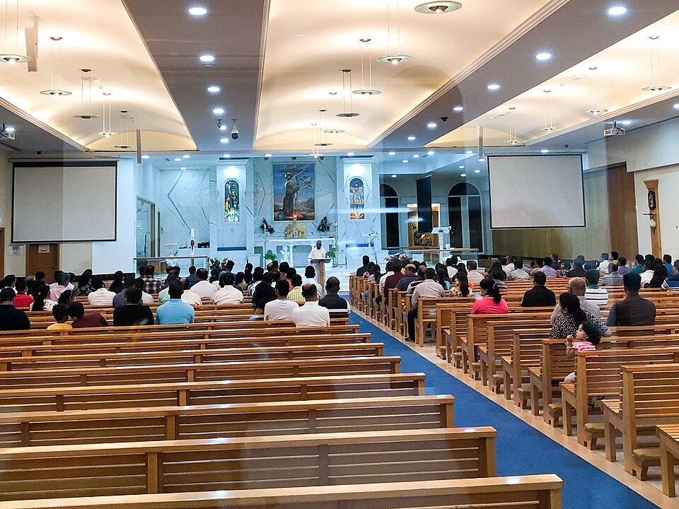 A photograph of St. Francis of Assisi Catholic Church, Jebel Ali
