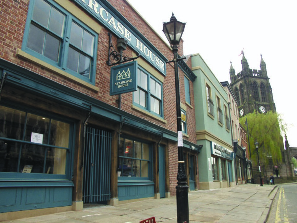 A photograph of Staircase House