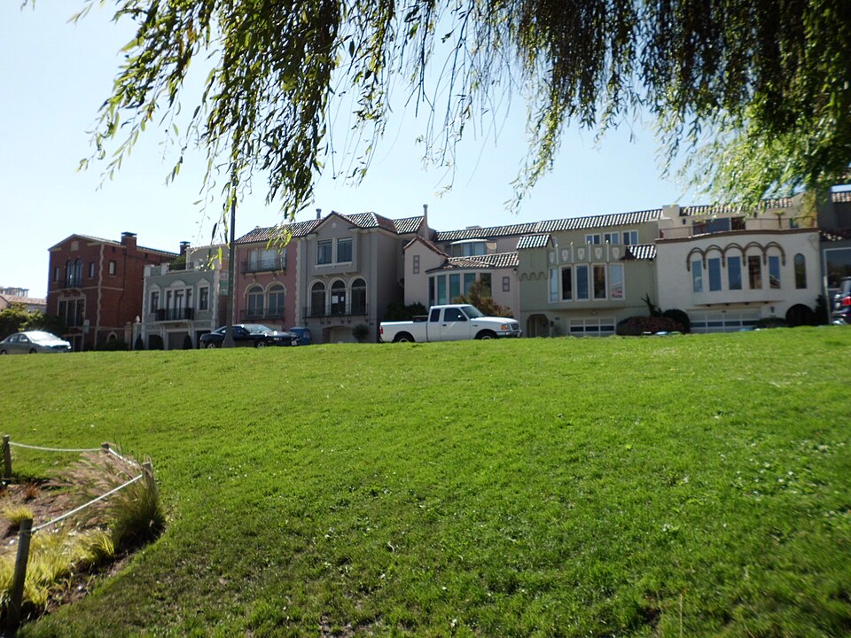 A photograph of Alamo Square Park