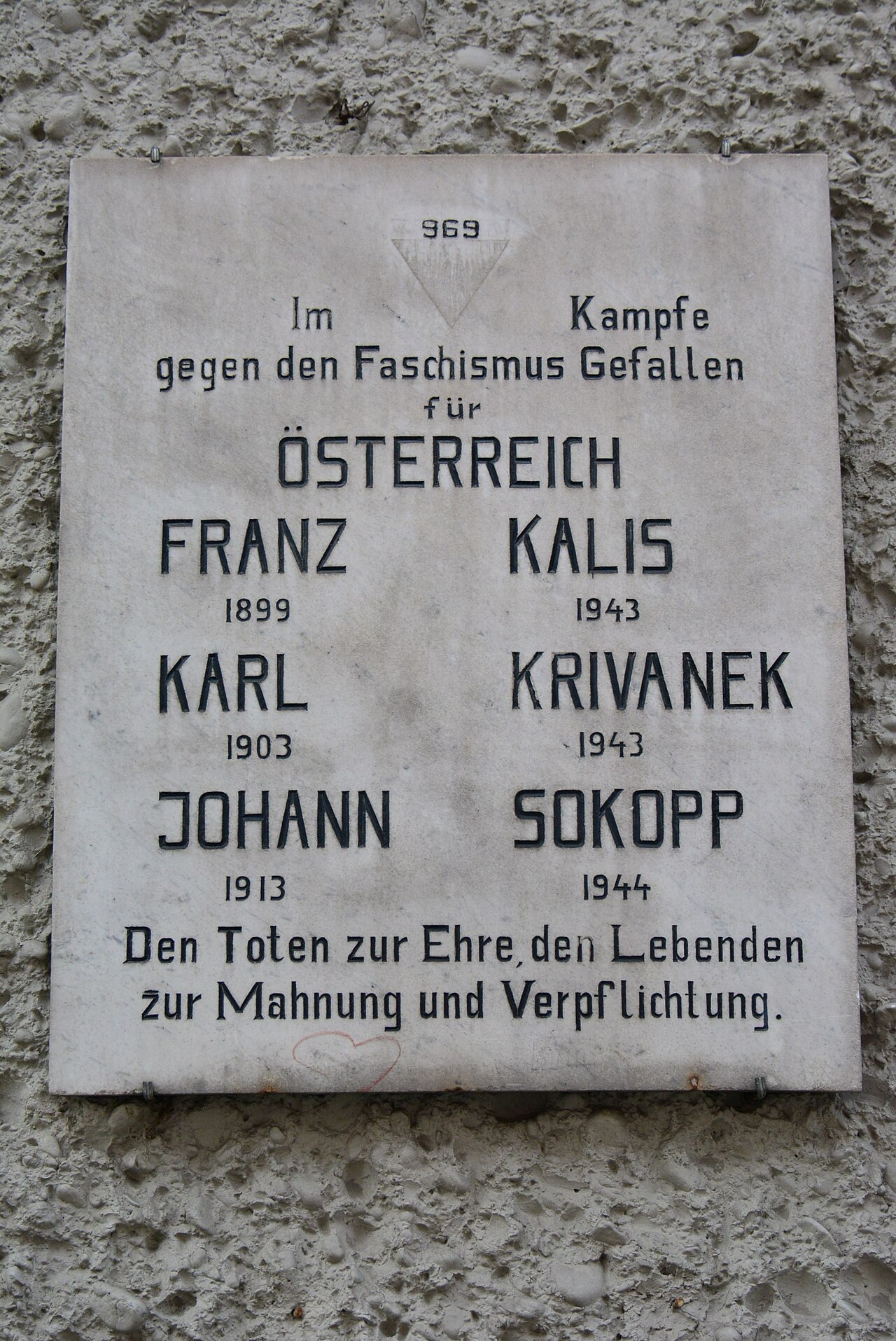 Gedenktafel NS-Opfer