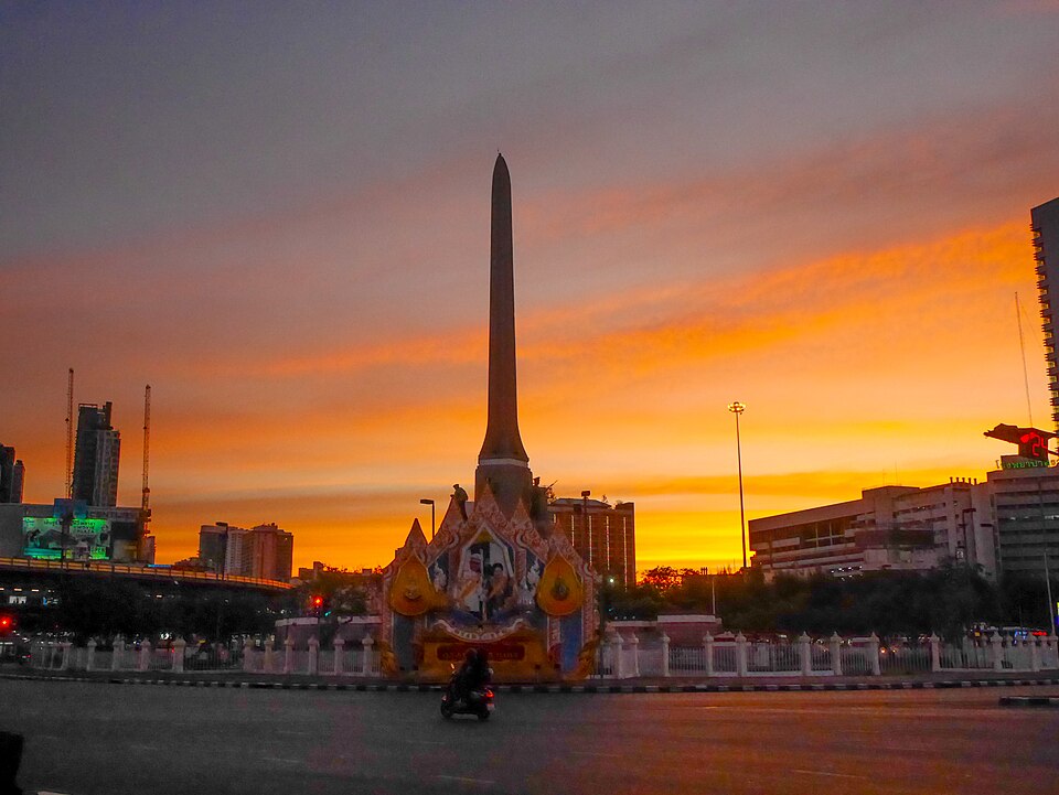 A photograph of Victory Monument