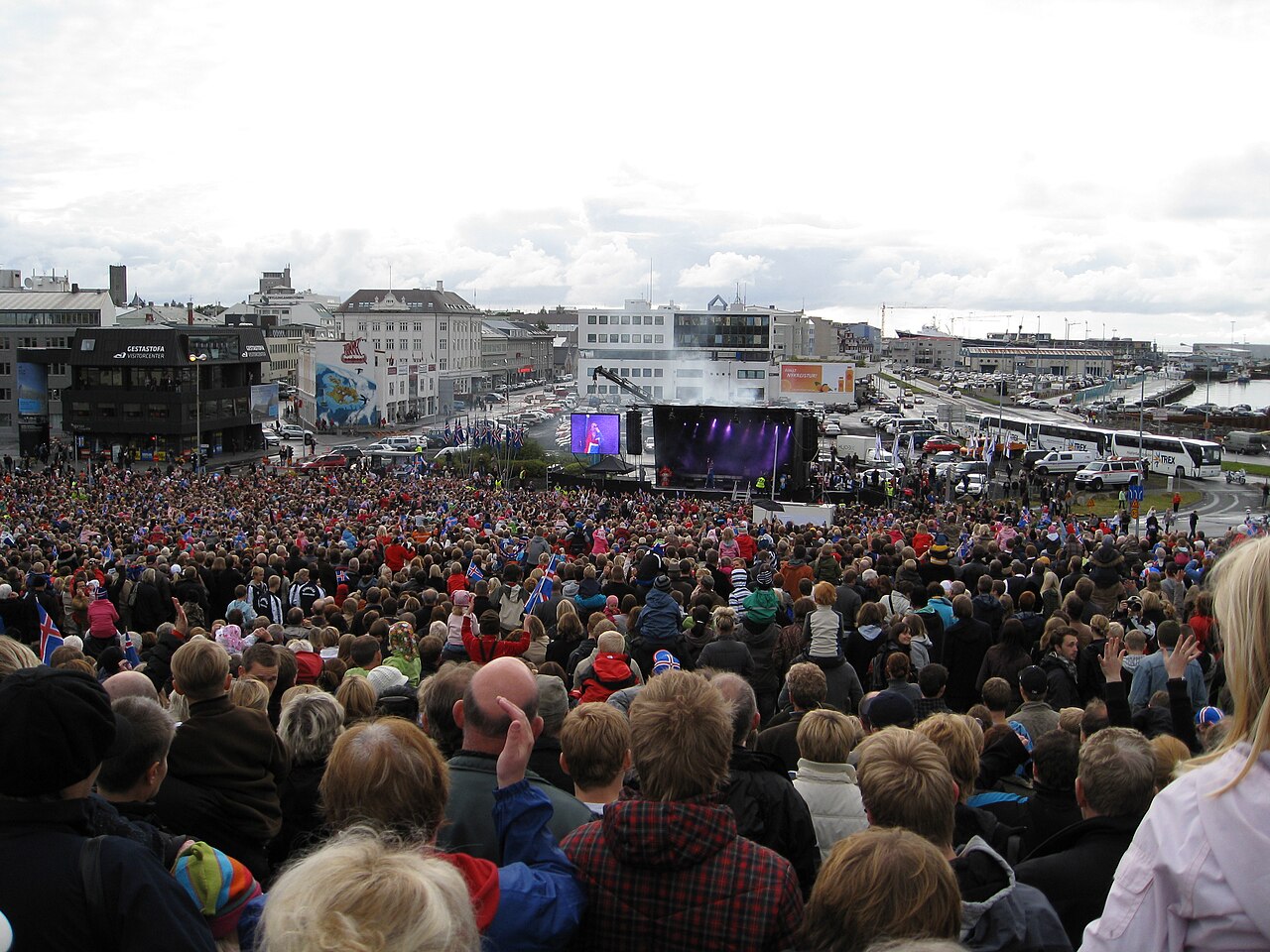 A photograph of Arnarhóll