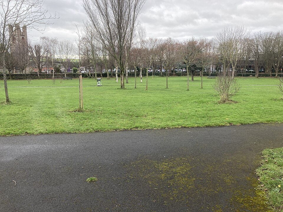 A photograph of Bram Stoker Park