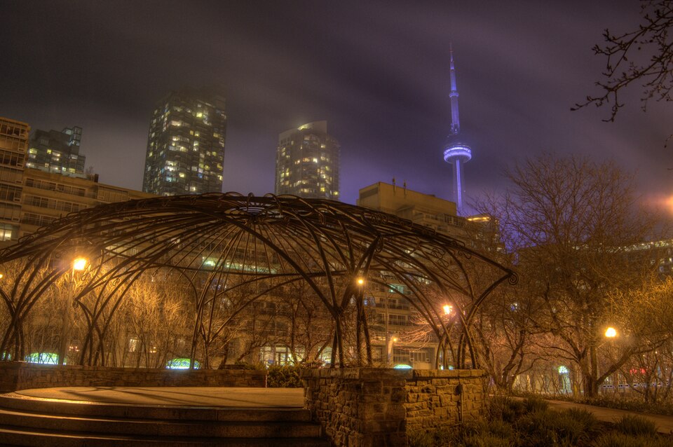 A photograph of Toronto Music Garden