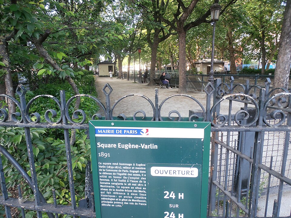 A photograph of square Eugène-Varlin