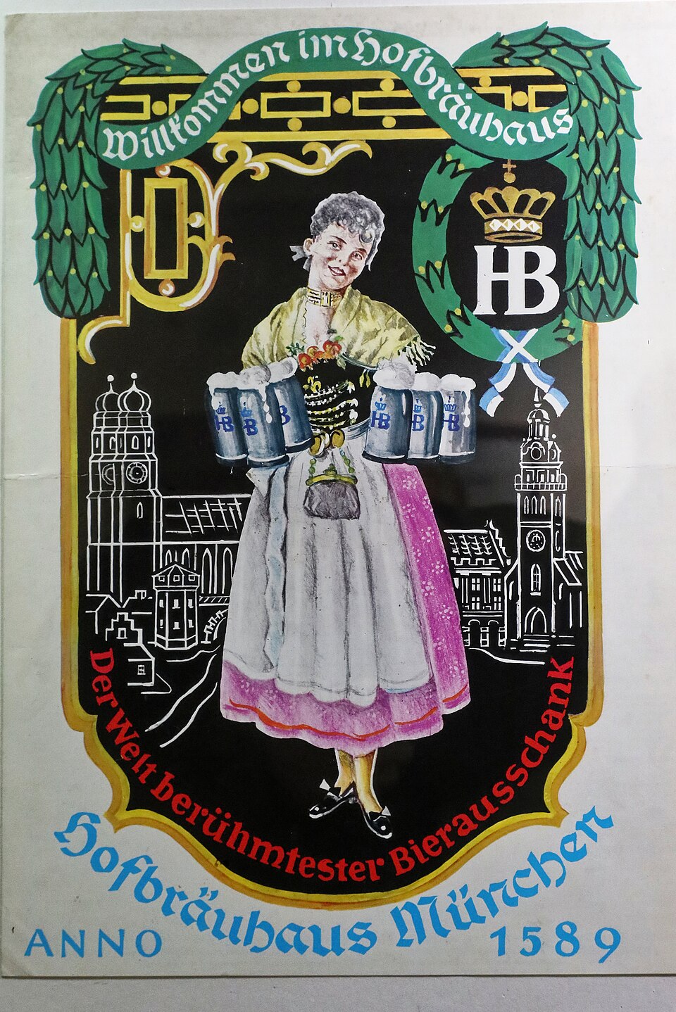 A photograph of Hofbräuhaus am Platzl