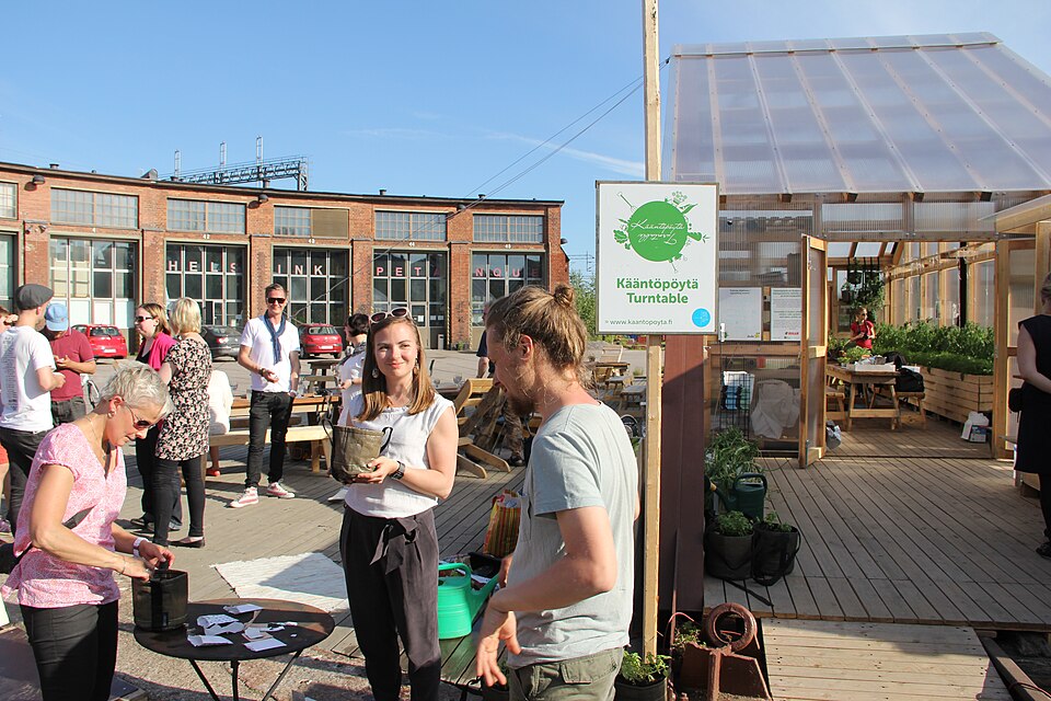 A photograph of Urban garden
