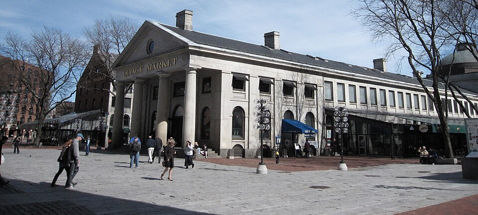 A photograph of Quincy Market