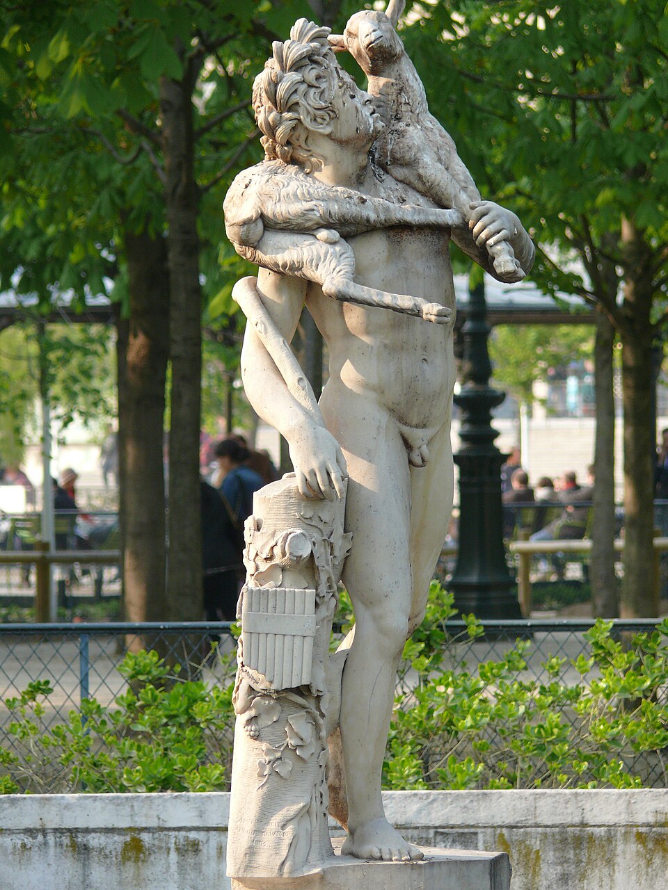 A photograph of Faun with a Young Goat