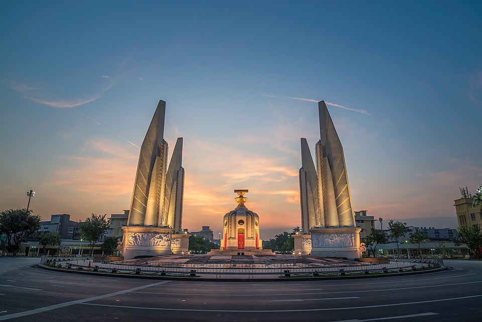 A photograph of Democracy Monument