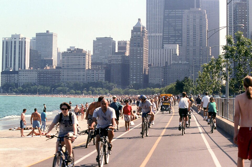 A photograph of Oak Street Beach