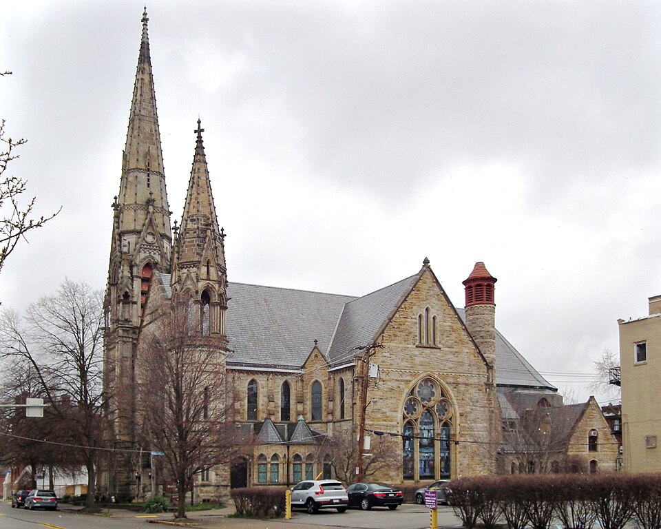 A photograph of Calvary Methodist Episcopal Church
