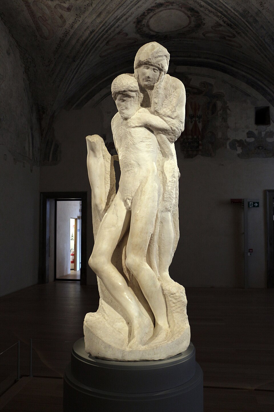 A photograph of Rondanini Pietà