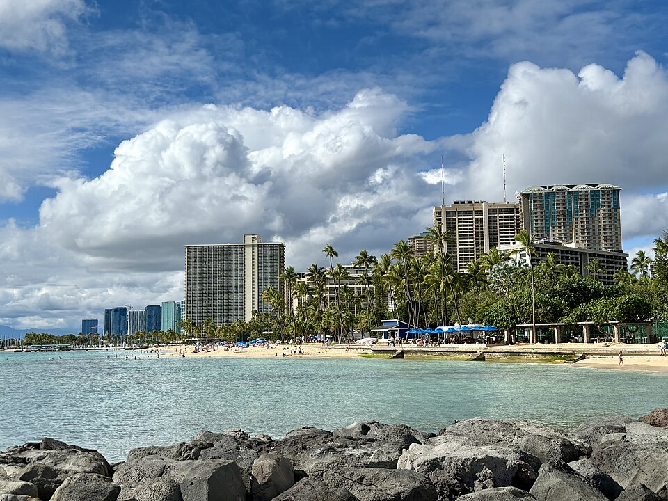 A photograph of Fort DeRussy Beach Park
