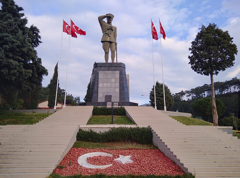 A photograph of Atatürk Heykeli