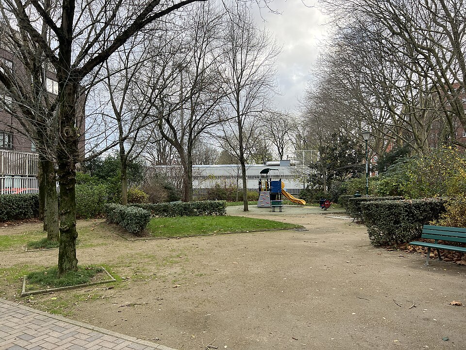 A photograph of square Louis-Lumière