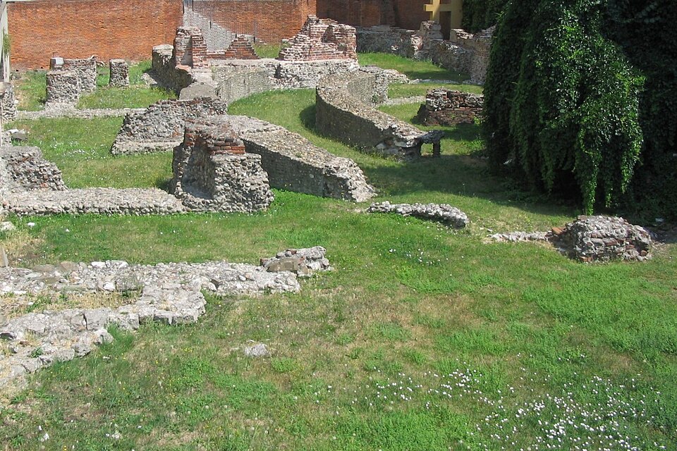 A photograph of Ancient Roman imperial palace of Milan