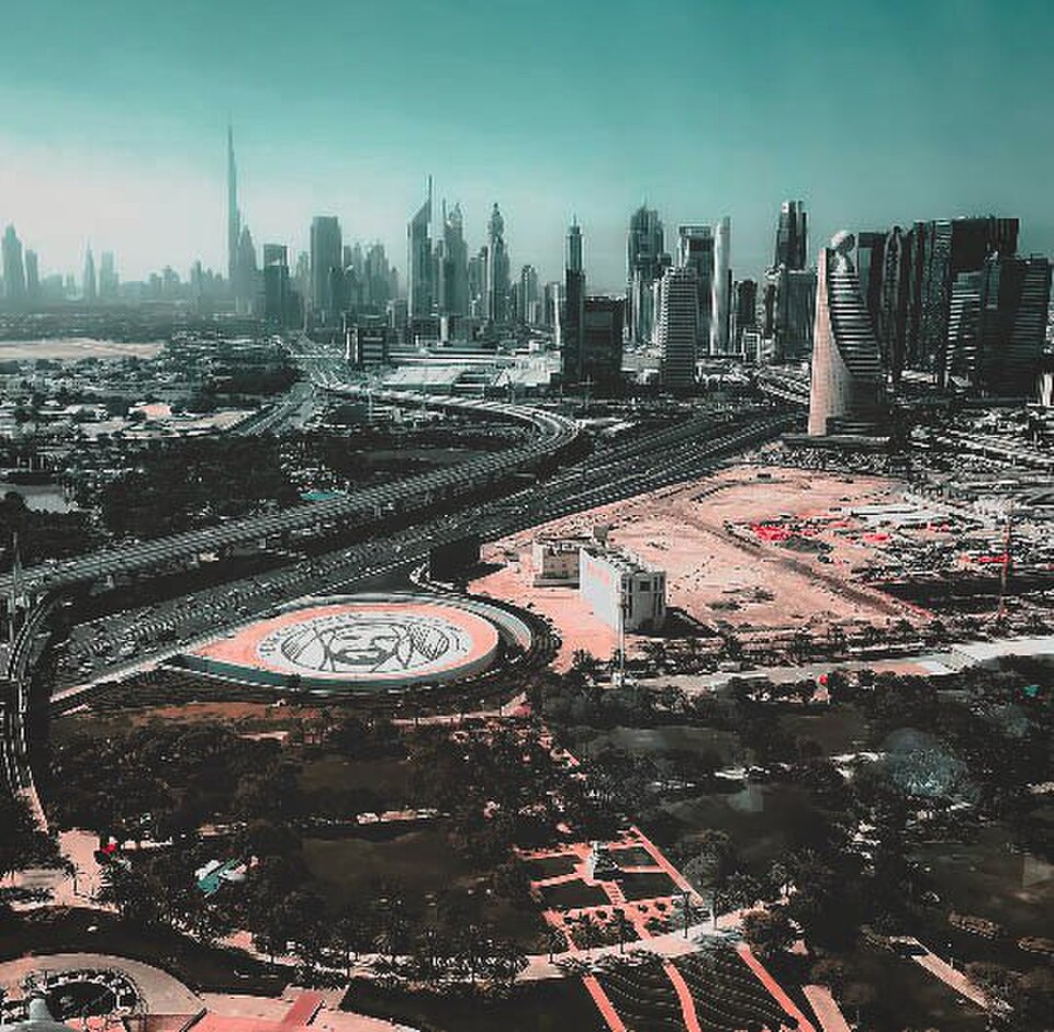 A photograph of Dubai Frame