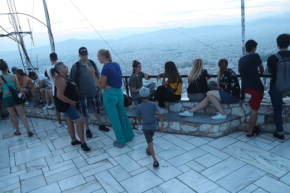 A photograph of Mount Lycabettus