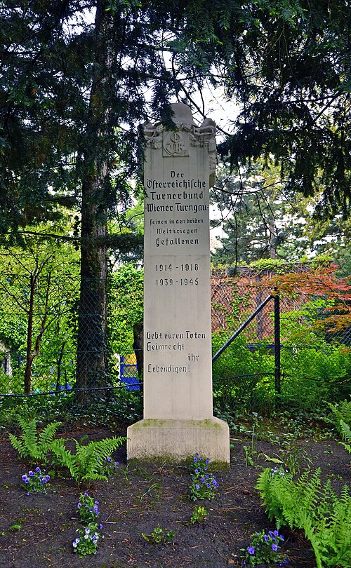 Kriegerdenkmal des Turnerbundes, Türkenschanzpark