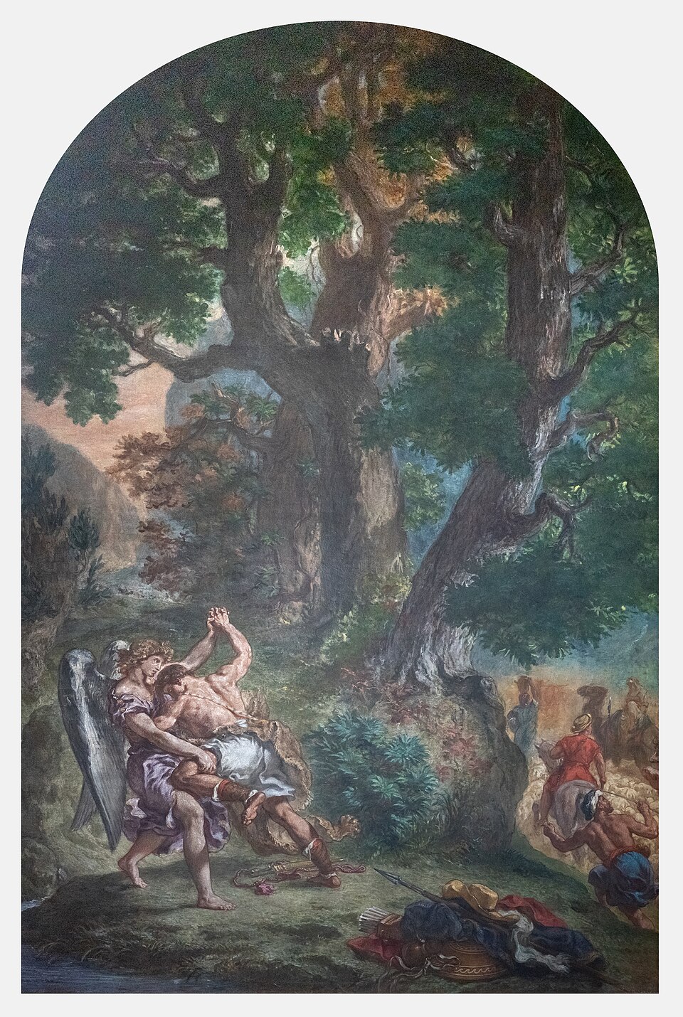 A photograph of Jacob Wrestling with the Angel