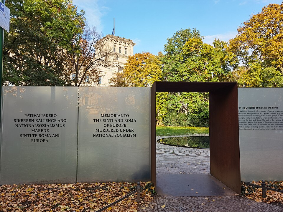 A photograph of Memorial to the Sinti and Roma victims of National Socialism