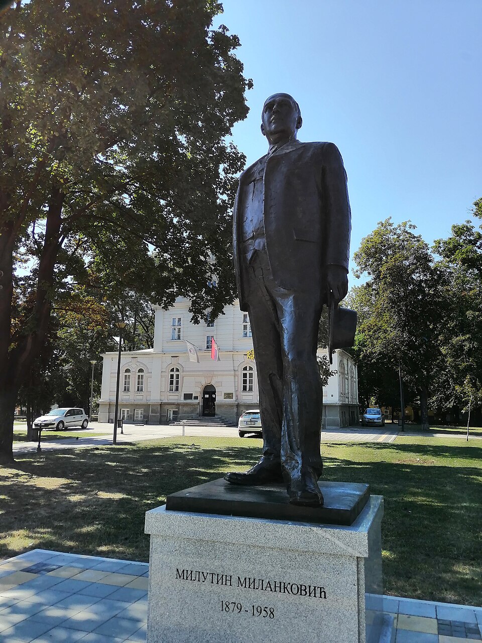 A photograph of Spomenik Milutinu Milankoviću