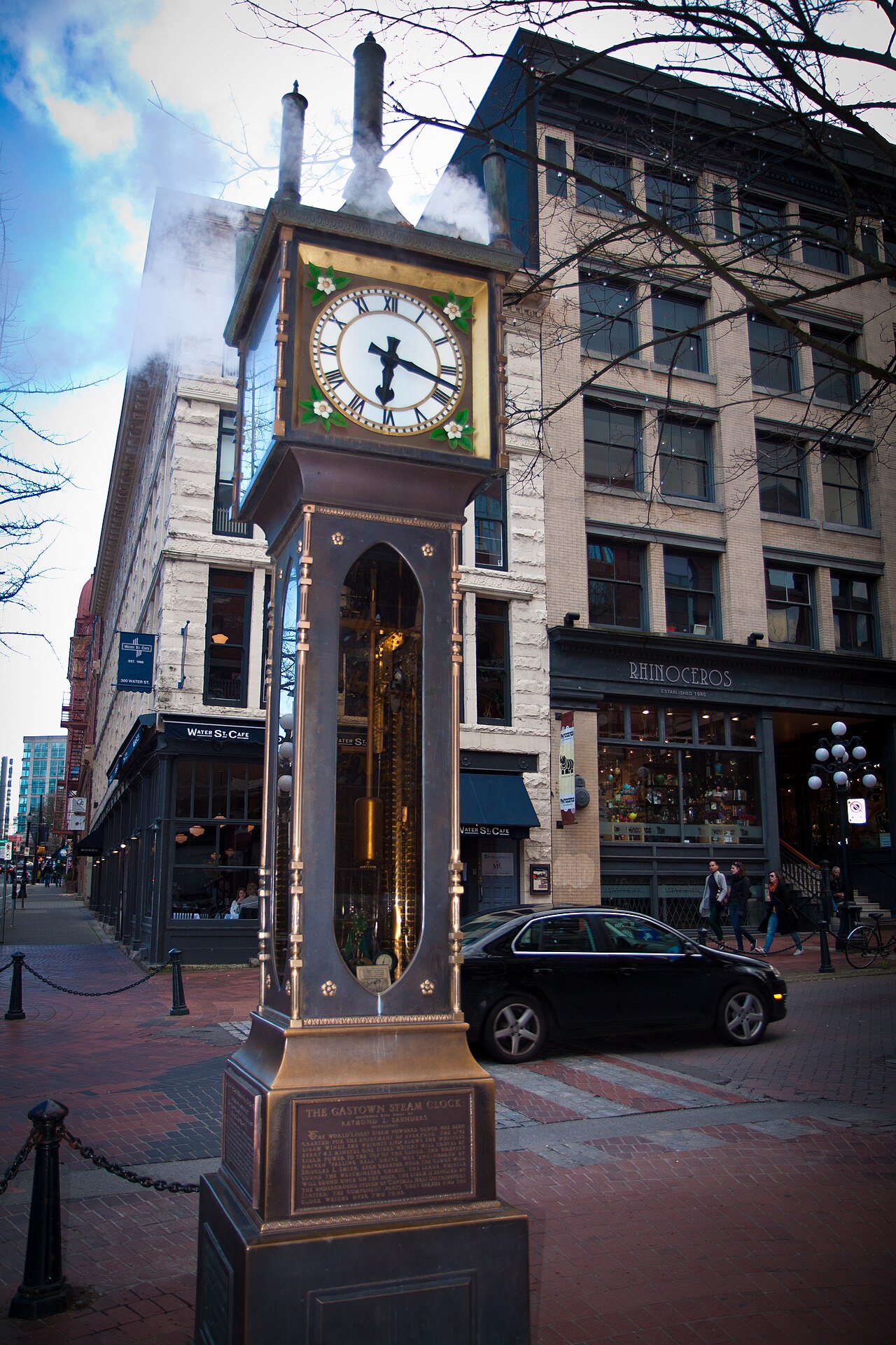 A photograph of Gastown Steam Clock