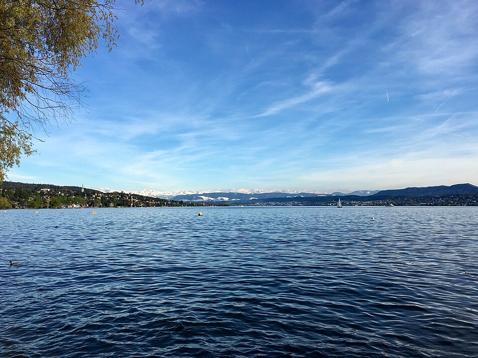A photograph of Lake Zurich