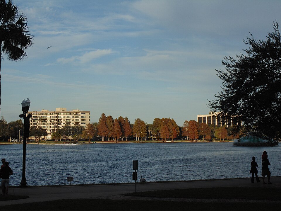 A photograph of Lake Eola Park