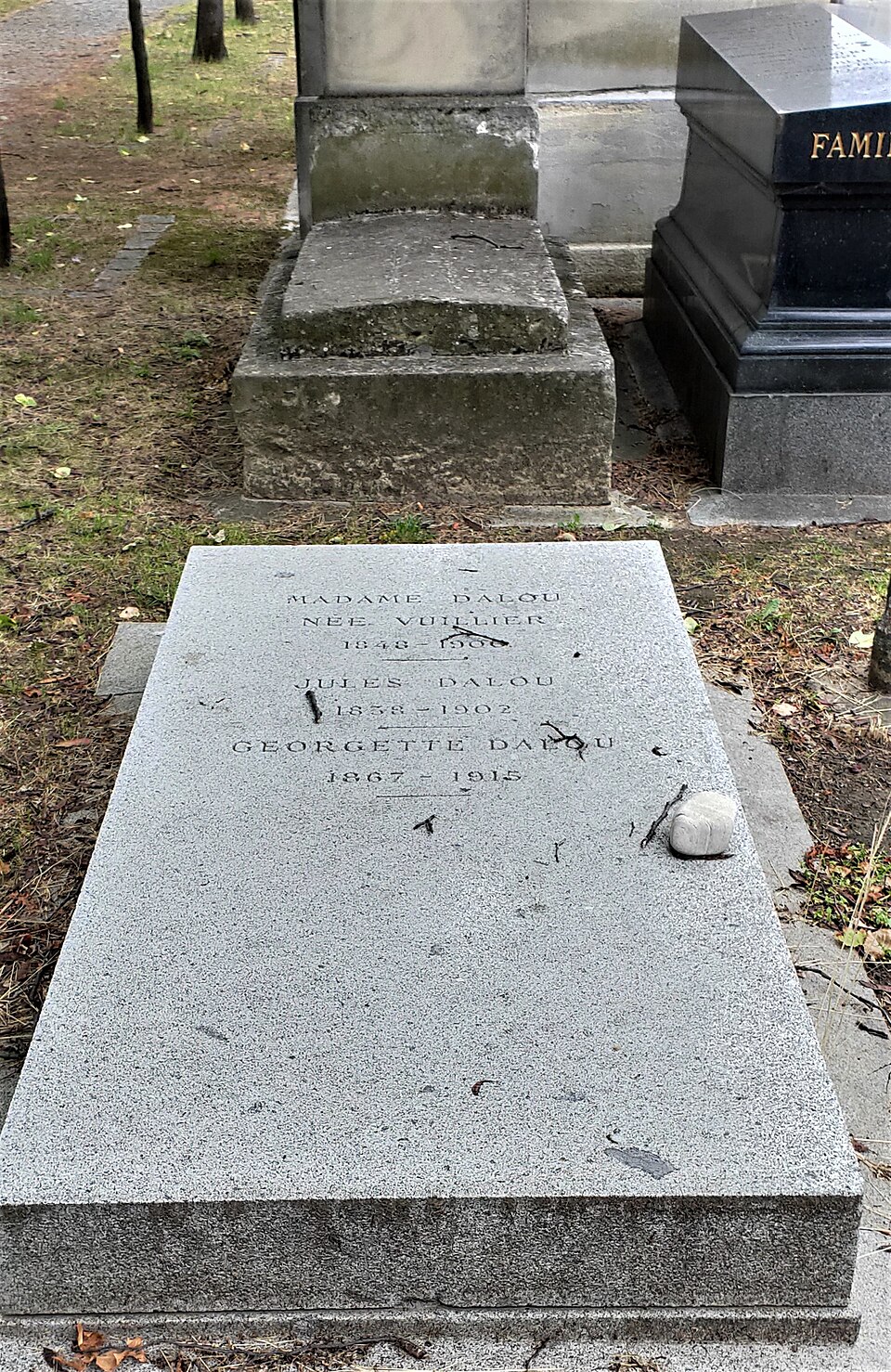 A photograph of Jules Dalou grave