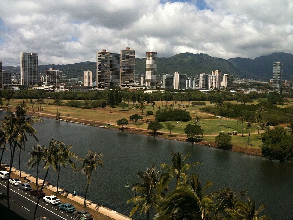 A photograph of Waikīkī Beach