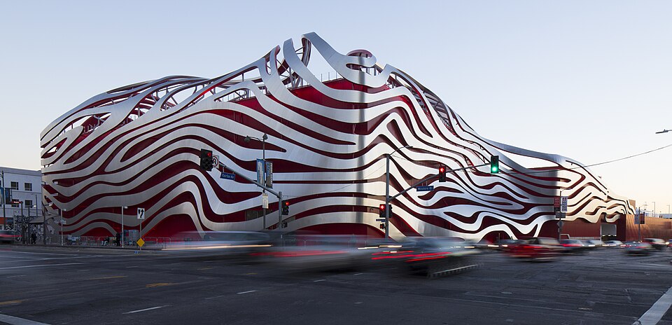 A photograph of Petersen Automotive Museum