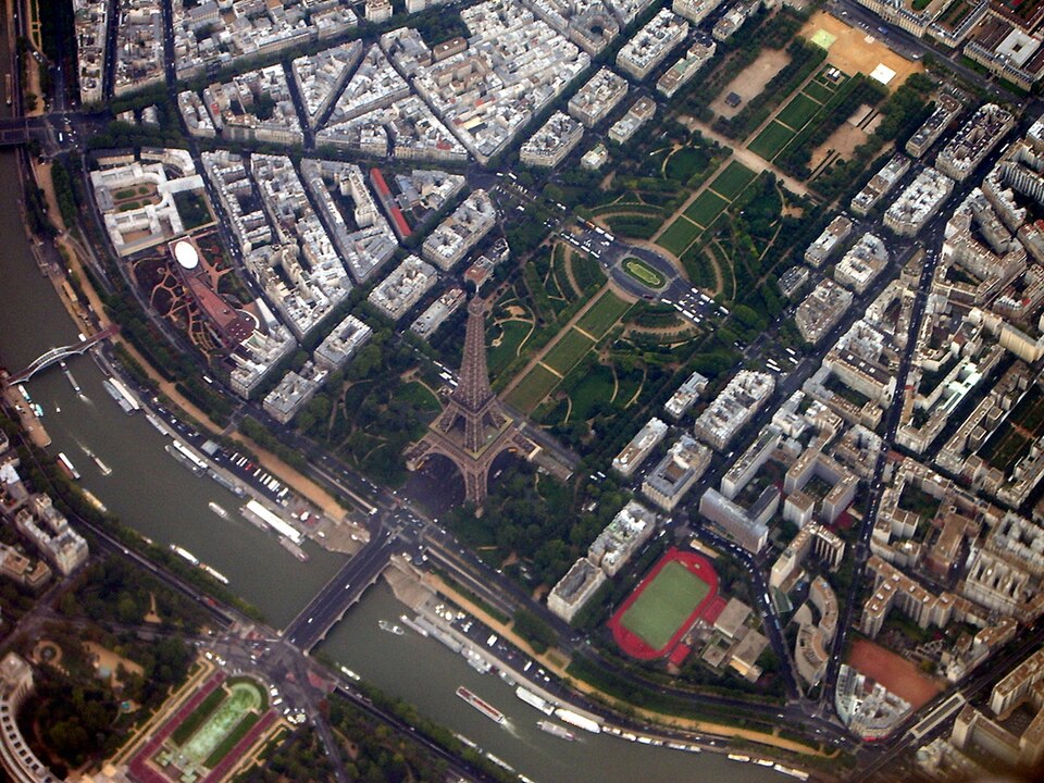 A photograph of Champ de Mars