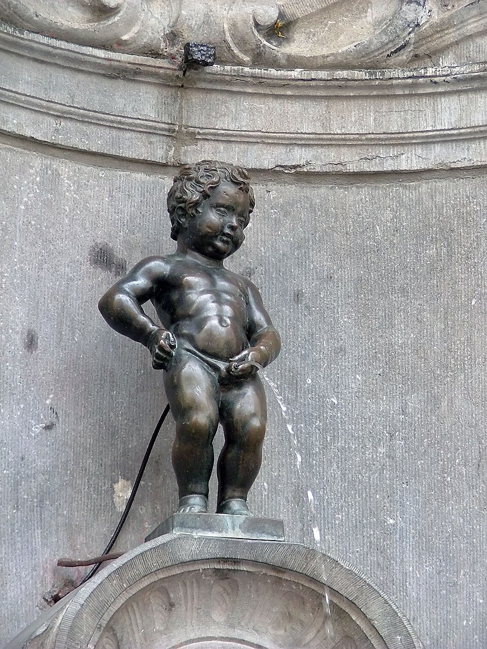 A photograph of Manneken Pis