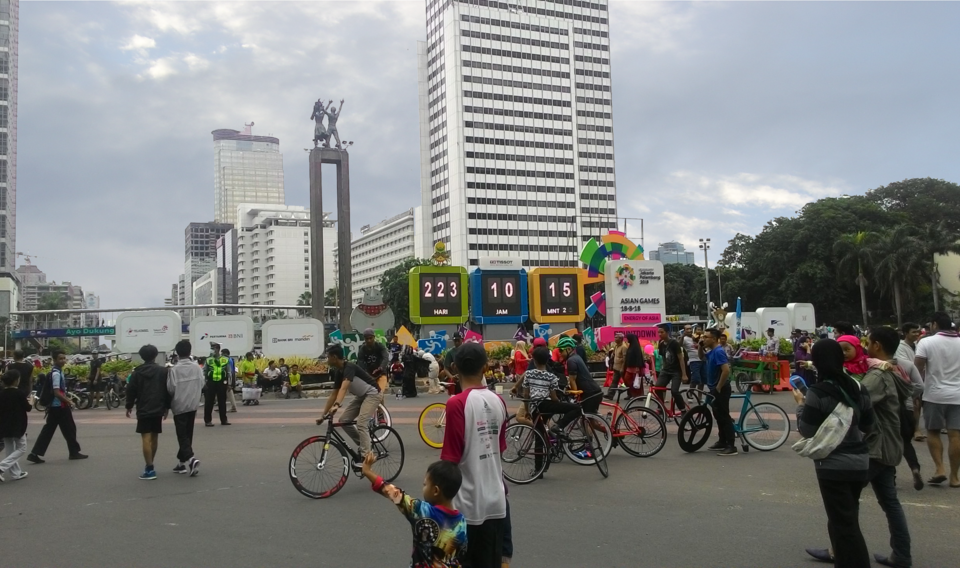 A photograph of Selamat Datang Monument