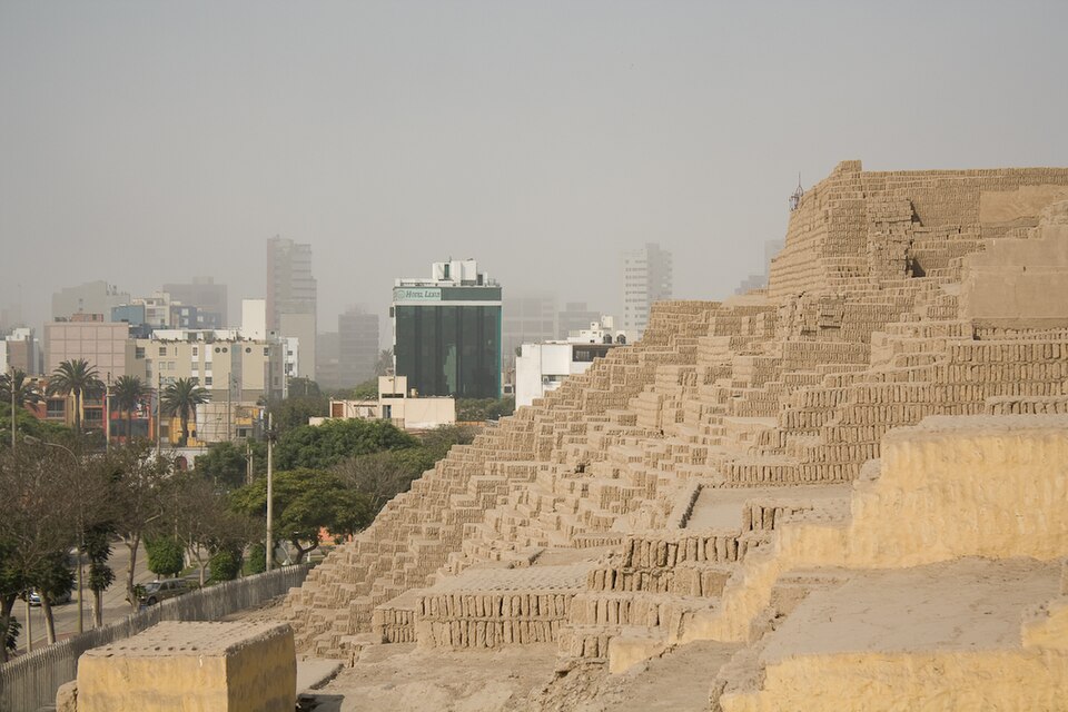 A photograph of Huaca Pucllana
