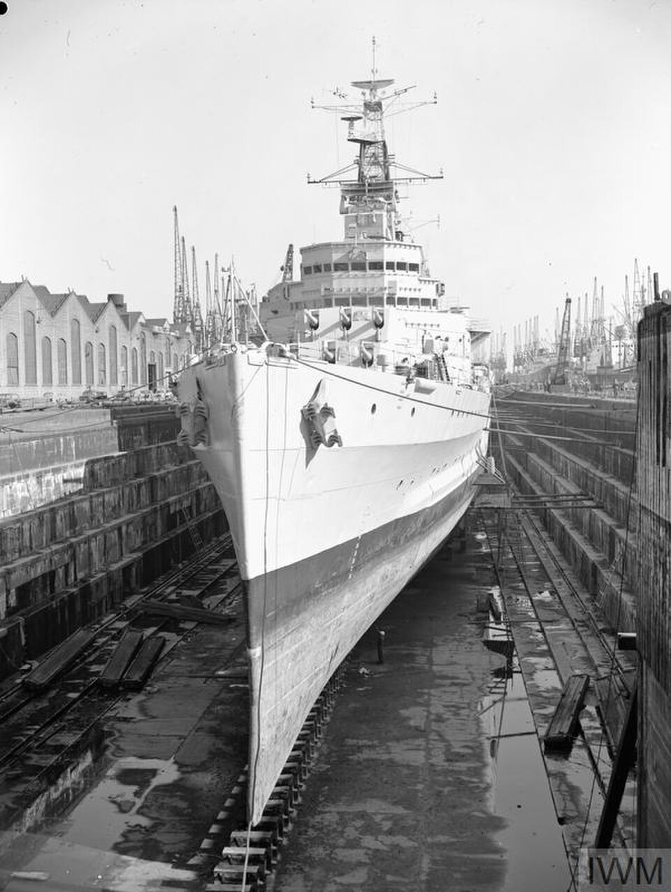 A photograph of HMS Belfast