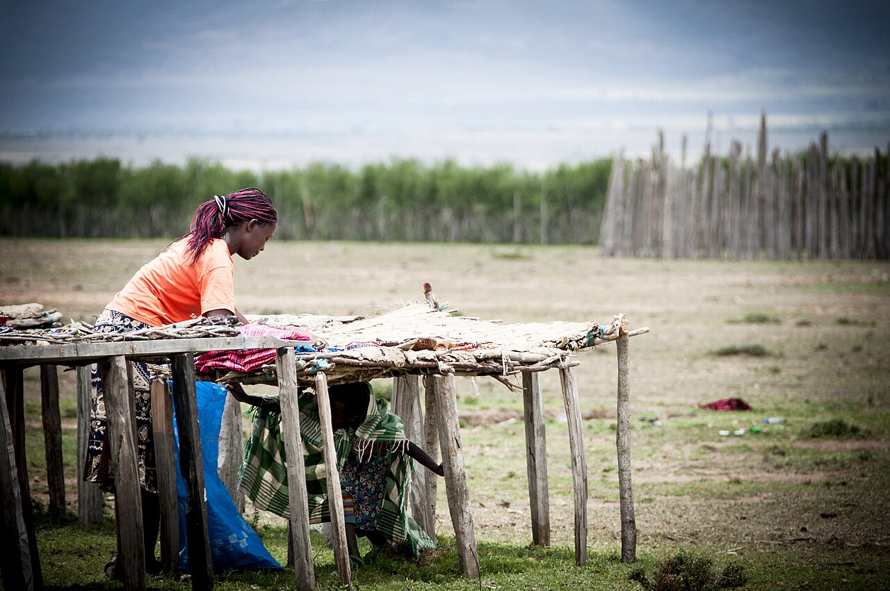 A photograph of Maasai market