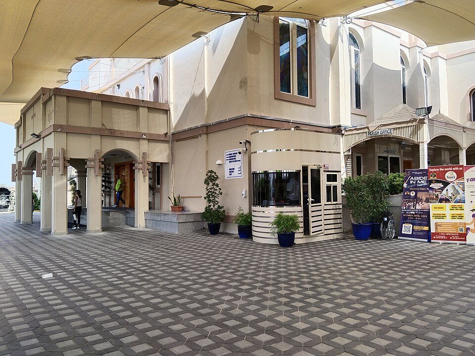 A photograph of St. Francis of Assisi Catholic Church, Jebel Ali