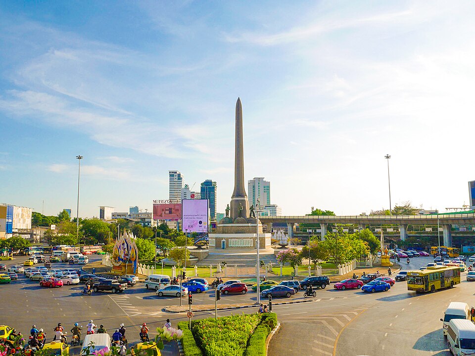 A photograph of Victory Monument